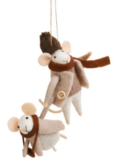 Souris maman et enfant