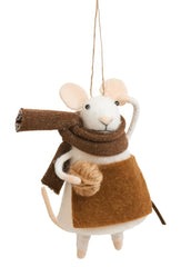 Souris écharpe ornée motif