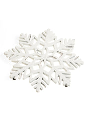 Plat flocon fer forgé blanc