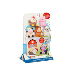 Battat - Marionnettes à doigts "Farm Friends" avec livre couleurs changeantes