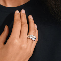 Bague KAISYN, ensemble 2 en 1, plaquée or