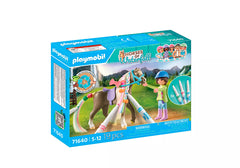Playmobil Horse of Waterfall - Cavalière avec cheval à crinière à colorier