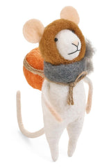 Souris avec un sac citrouille