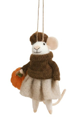 Souris harvest turtleneck brun et jupe multi