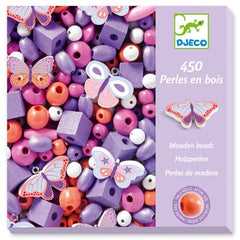Perles en bois / Papillons