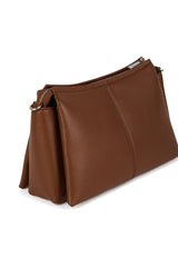 Le Eleanor – Sac bandoulière en cuir vegan (noir, hazelnut)