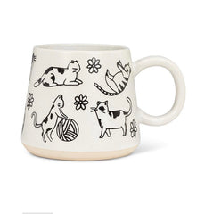 Tasse surdimensionnée avec dessins de chat