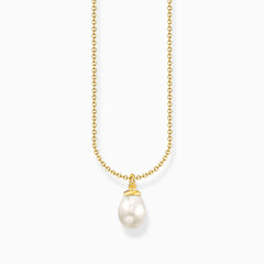 Chaîne à breloque perle, dorée