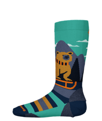 Kids' Ski Light Cushion Sleigh Bear OTC Socks