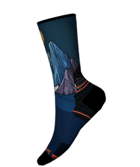 Hike Targeted Cushion Mountain Myth Print Crew Socks