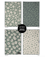 Linges à vaisselle Herbier sauvage Solem (lot de 2)