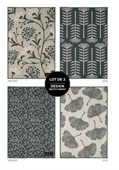 Linges à vaisselle Fleurs de velours Solem (lot de 2)