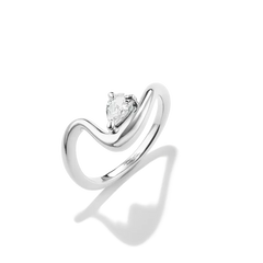 Bague avec zirconia blanche en forme de goutte - Thomas Sabo