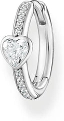Créole zircons et coeur argent
