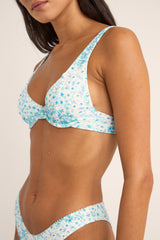 serenity floral panelled underwire top
