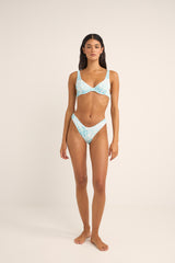 serenity floral panelled underwire top