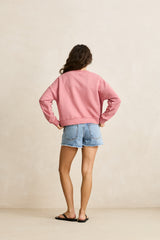 Sun and palm slouchy crew neck fleece
