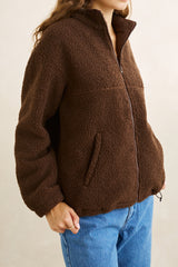 Zip through sherpa fleece