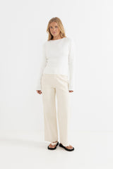 Haut en tricot à manches longues essentiel