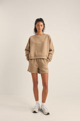 Logo crew neck fleece