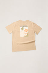 T-shirt vintage botanique à manches courtes